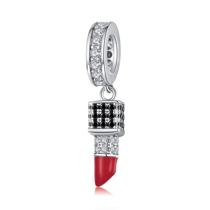Sterling Silver 925 Clear CZ Dazzling Lipstick