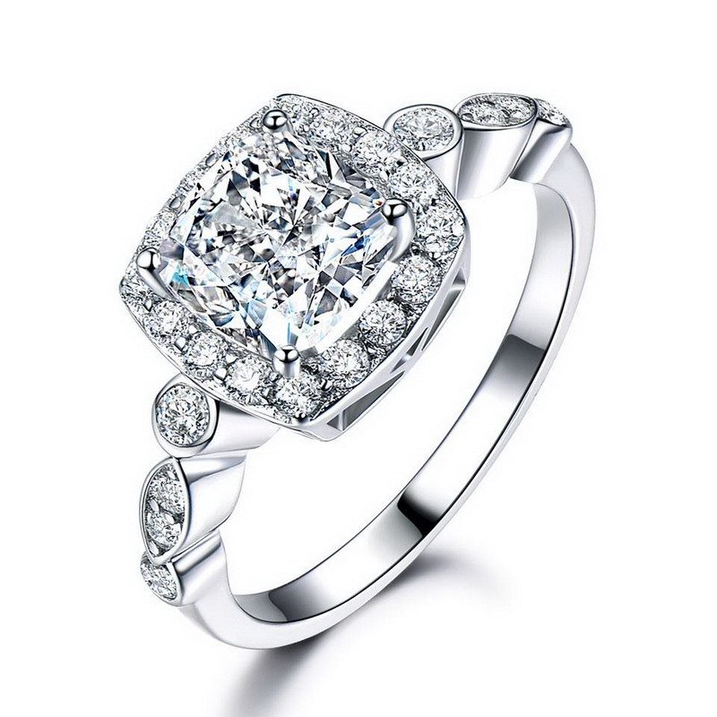 Zirconia CZ Wedding Ring in Sterling Silver