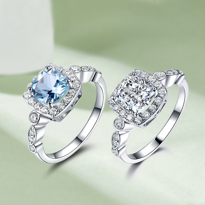 Zirconia CZ Wedding Ring in Sterling Silver - Image 4