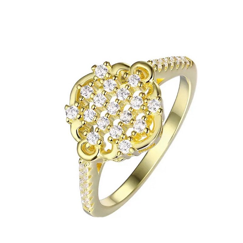 Venusacc Zirconia CZ Hoop Sterling Silver Ring