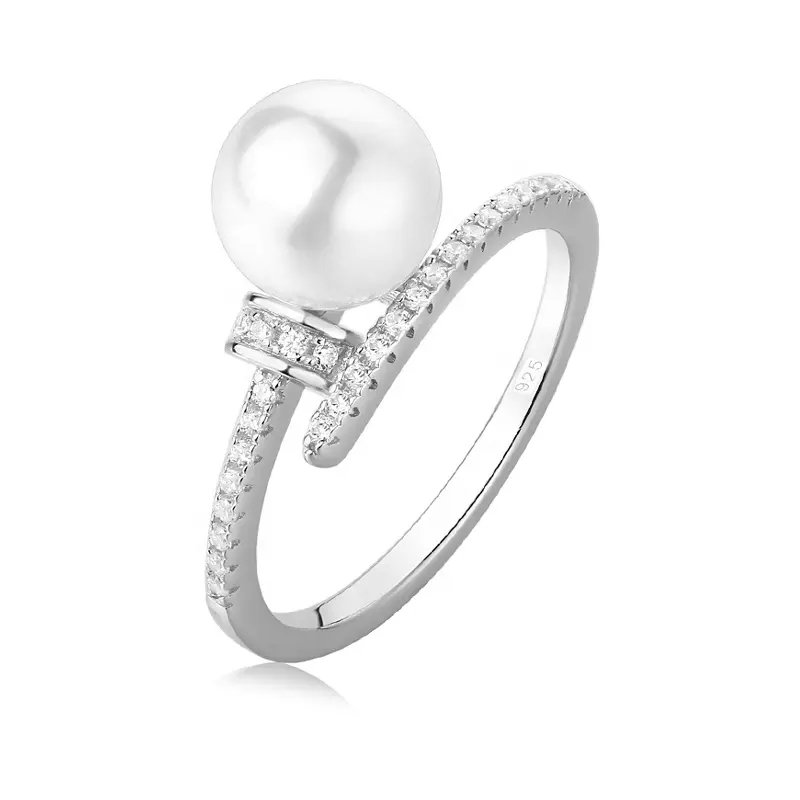 Classic Pearl CZ925 Sterling Silver Ring