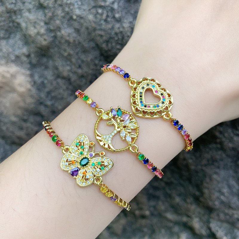 Fashionable Delicate Brass Butterfly Bracelet - Image 4