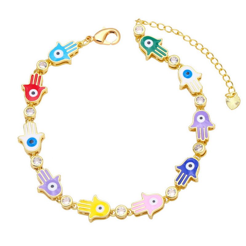 Fashion Bohemian Colorful Brass Bracelet - Image 3