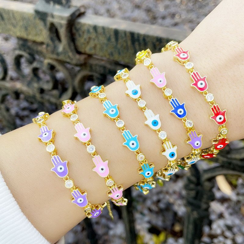 Fashion Bohemian Colorful Brass Bracelet - Image 4