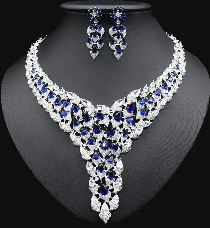 High Luxury Jewelry Evening Gown Brass Jewelry Set
