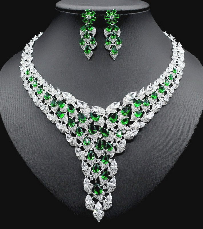 High Luxury Jewelry Evening Gown Brass Jewelry Set - Image 2