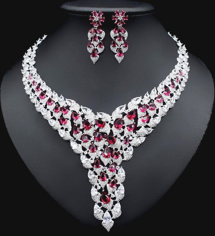 High Luxury Jewelry Evening Gown Brass Jewelry Set - Image 3